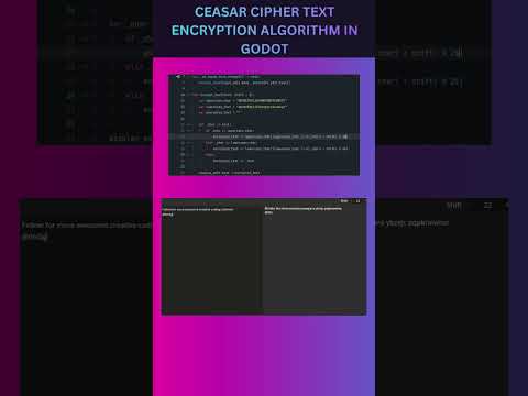 Coming soon: Caesar cipher text encryption in godot #programming #coding #fyp #godot #python