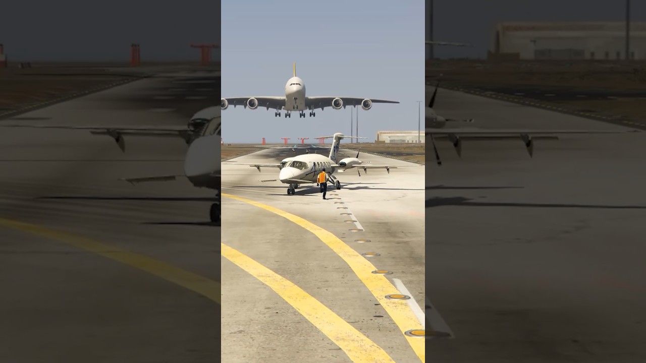 A380 Landing Incident on Runway and Unusual Landings