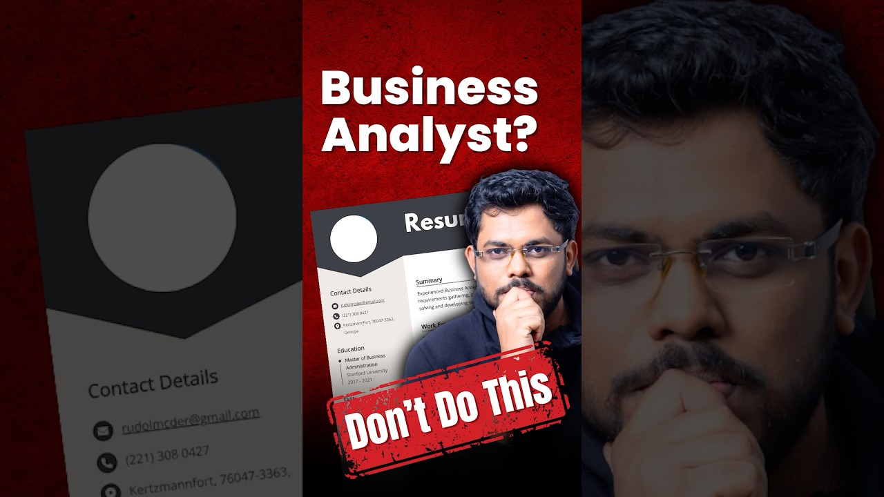 Avoid These Common Business Analyst Resume Mistakes! π