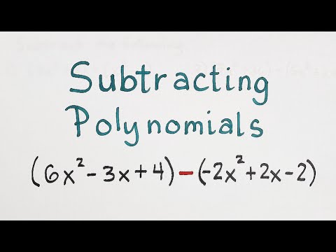 Subtracting Polynomials
