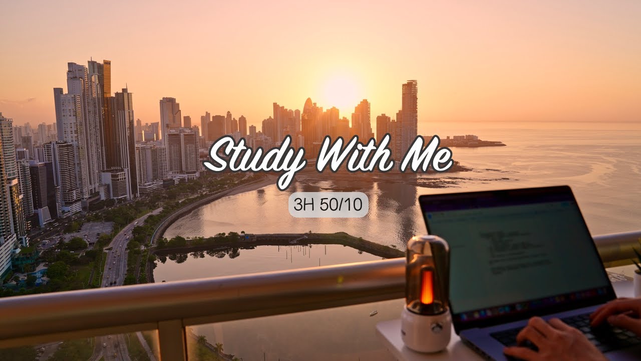 Morning Study Session 🌅 | 3 Hours of Focus with Lo-Fi & Pomodoro | Balcony Sunrise