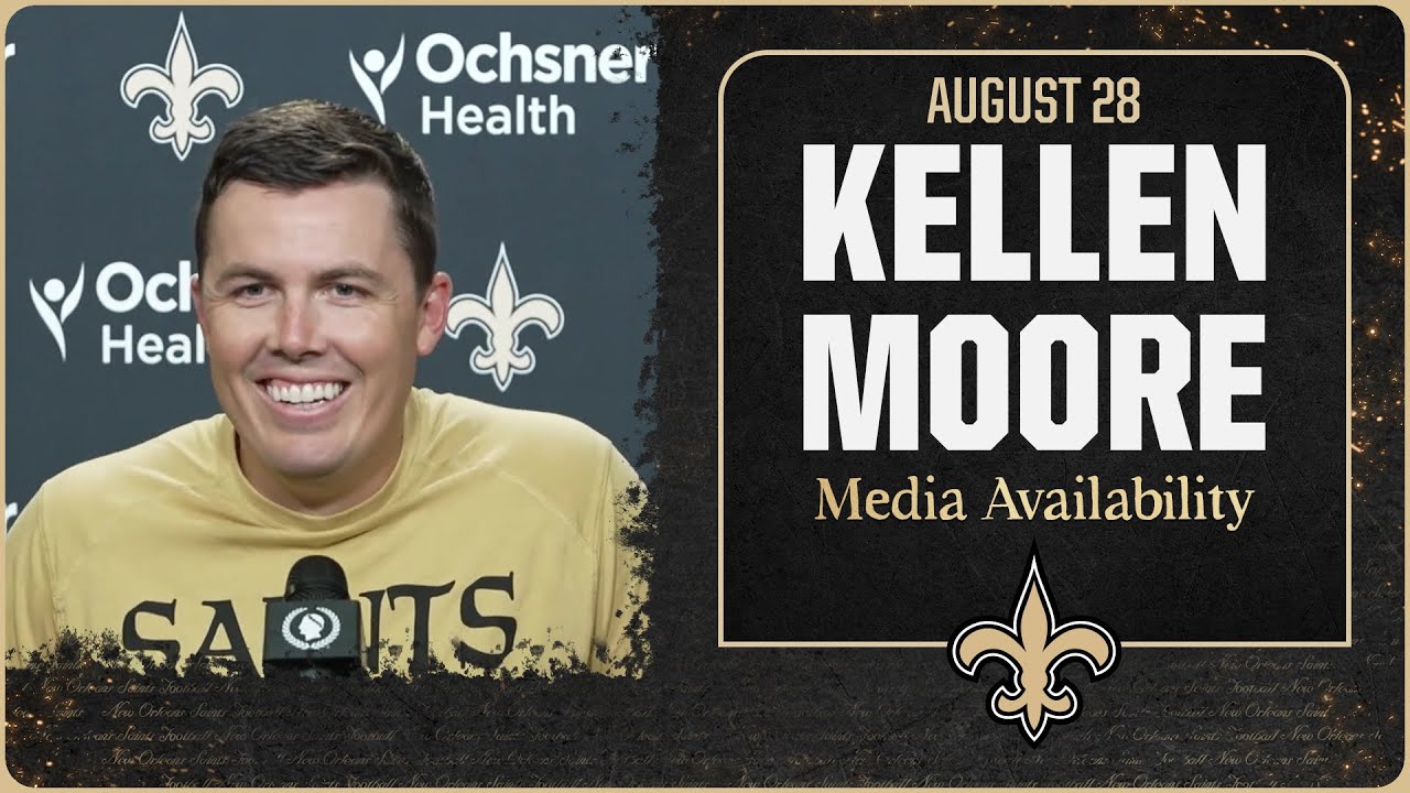 Kellen Moore Provides WR Room Insights & Injury Updates | New Orleans Saints 🏈