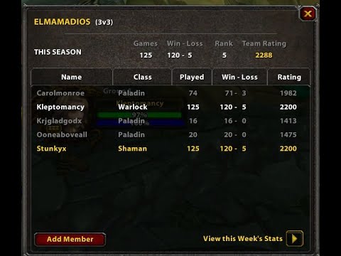 Pegando Duelist no WoW Brasil (Rank 4 3v3) - Video esquecido.