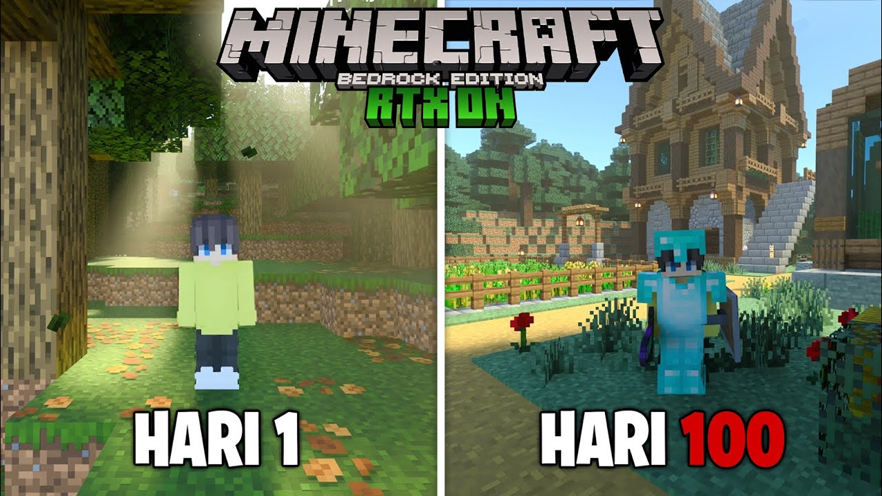 100 Hari di Minecraft Bedrock RTX