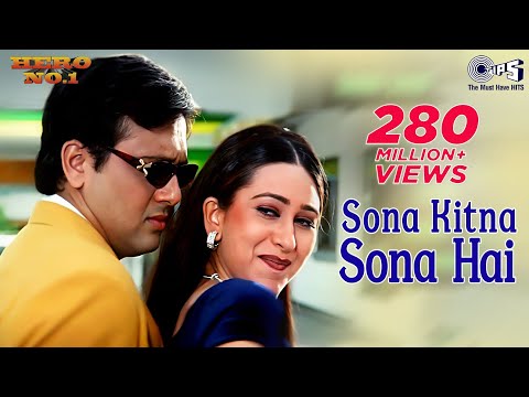 Sona Kitna Sona Hai | Govinda, Karisma Kapoor | Udit N & Poornima | Hero No.1 | 90's Hits