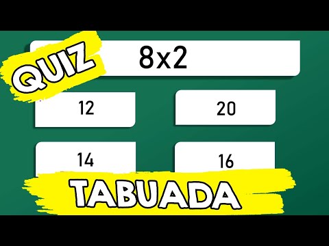 QUIZ DA TABUADA - Vamos Treinar a tabuada com essas 15 multiplicações
