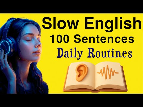 100 Daily Routine English Sentences | Slow Listening & Speaking Practice (A1–A2)  | English Podcast