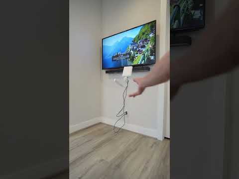 The stylish way to hide cords and plug in your TV. Conceals outlets and plugs with no tools required