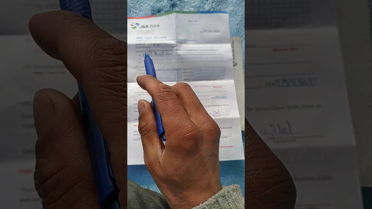 Guide to Filling J&K Bank SMS Alert Form