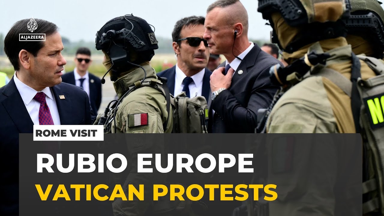 Rubio Visits Rome Amid Protests Over US Policies 🇺🇸