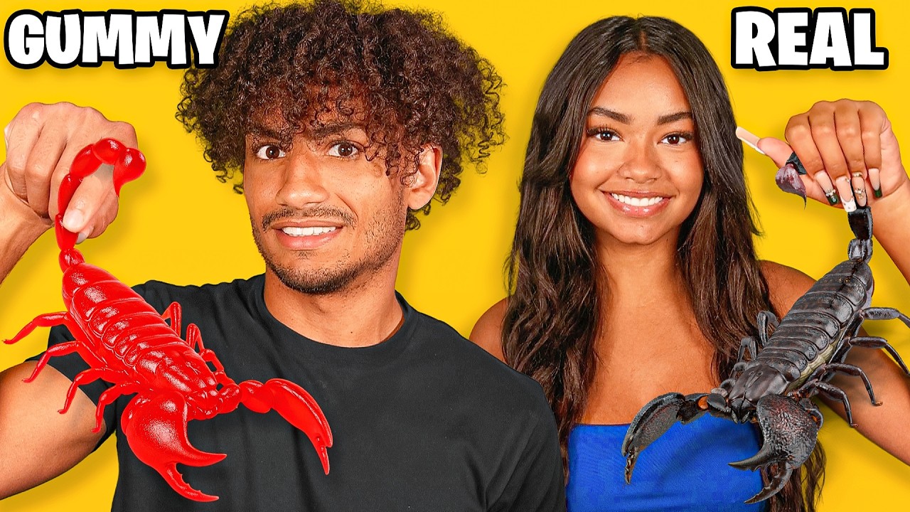 Gummy vs Real Food Challenge 🍬🍽️