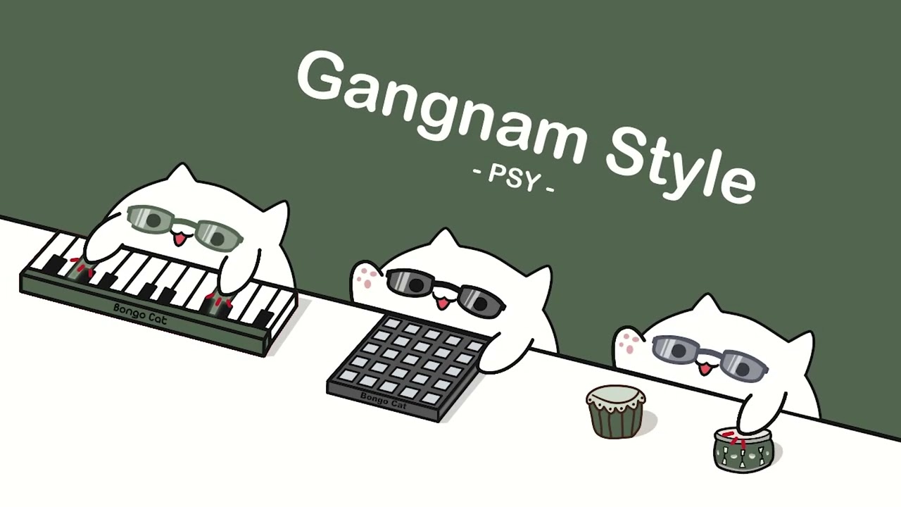 Bongo Cat’s Playful Cover of PSY’s GANGNAM STYLE 🎶