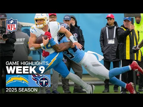 Los Angeles Chargers vs. Tennessee Titans Game Highlights | NFL 2025 Season Week 9