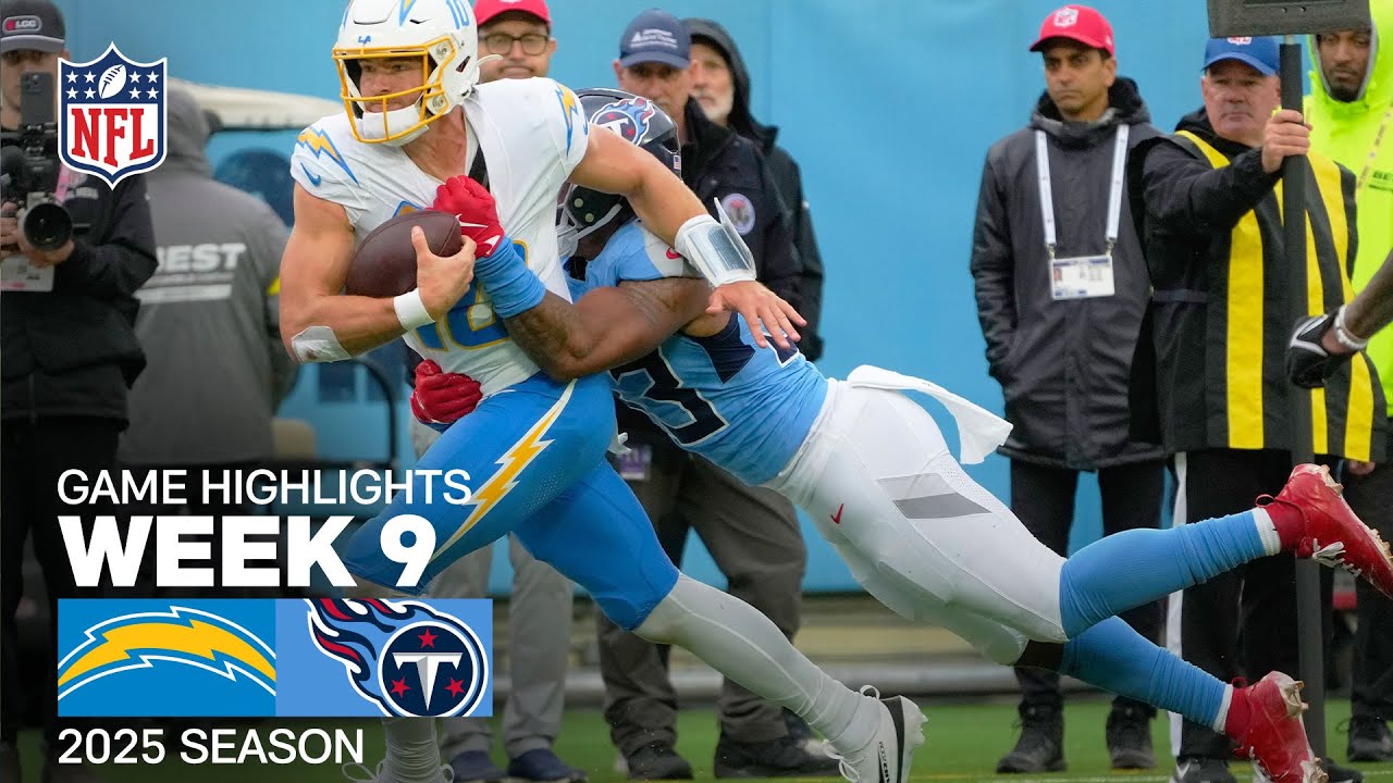 Los Angeles Chargers vs. Tennessee Titans | Exciting NFL Week 9 Highlights 🏈