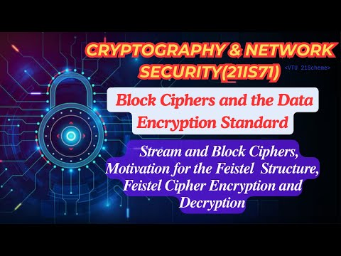 Stream & Block Ciphers, Feistel Structure, Feistel Cipher, DES ALGORITHM #21is71 #vtupadhai