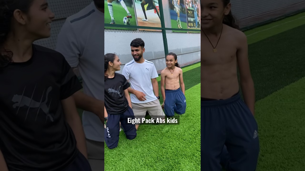 Kids Showing Off Amazing 8-Pack Abs! ๐ช #Shorts