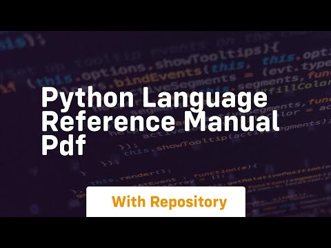 python language reference manual pdf
