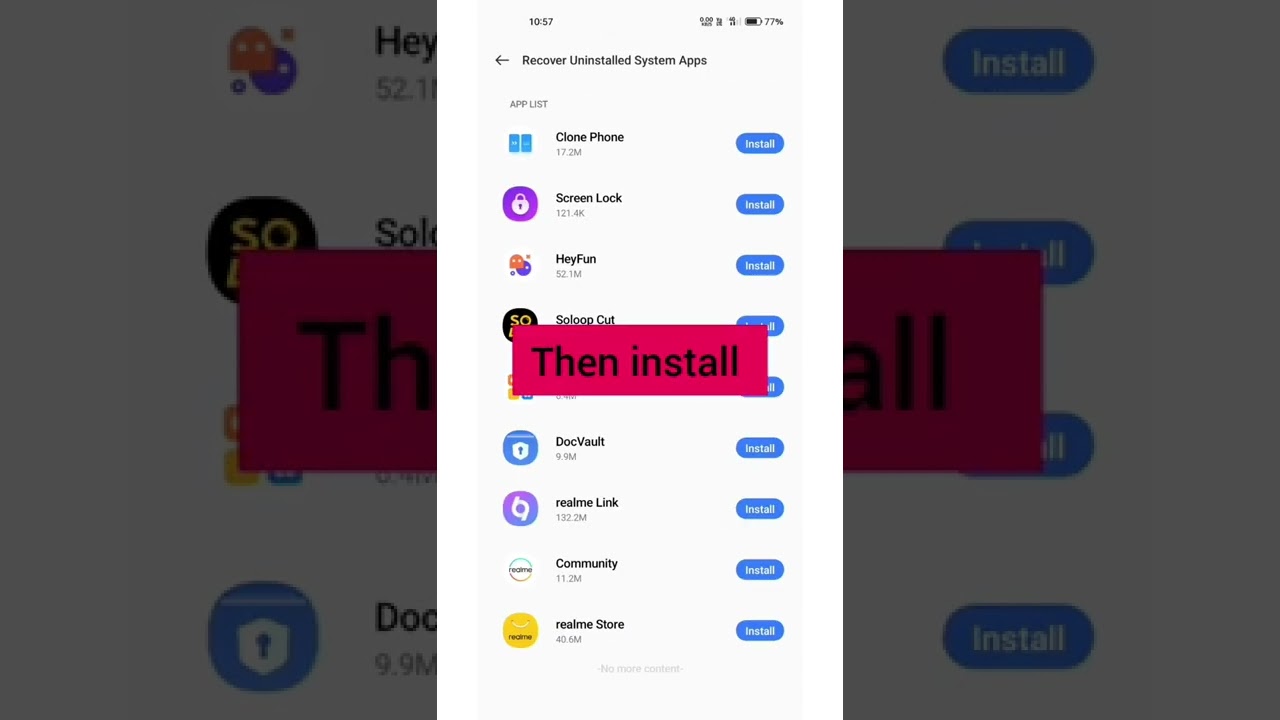 Recover Uninstalled Apps on Realme Devices