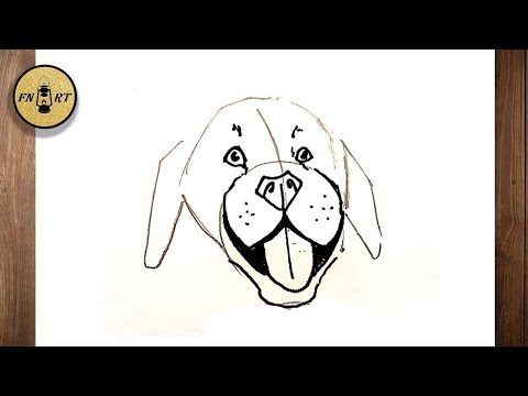 How to draw a dog nose and mouth easy
