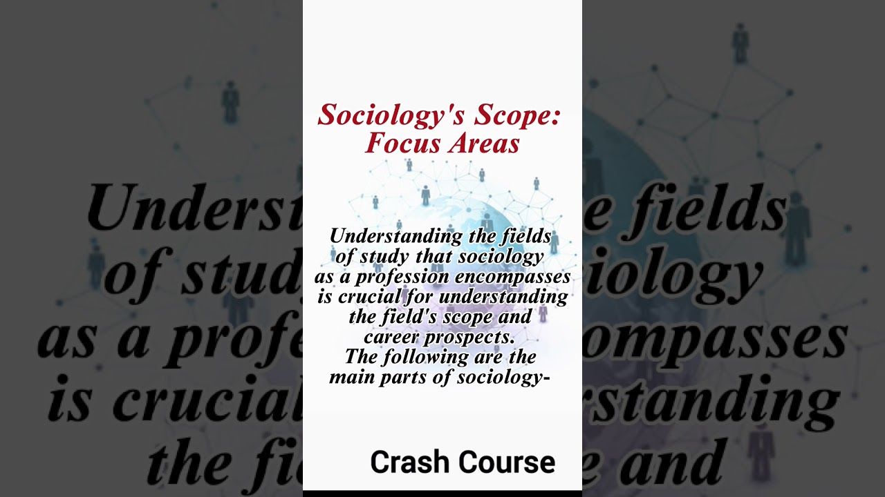 Exploring the Scope of Sociology: A Comprehensive Lecture