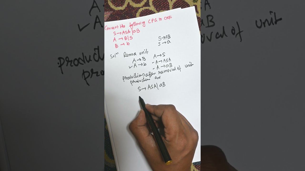 CFG to CNF Conversion Explained 📚