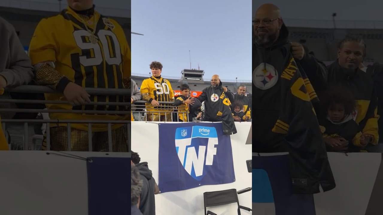 Steelers Fan Gets T.J. Watt's Hat 🤝