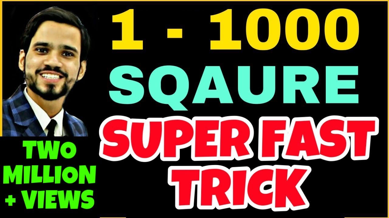 Master Squares from 1 to 1000 in Just 5 Seconds! | Easy Vedic Math Tricks