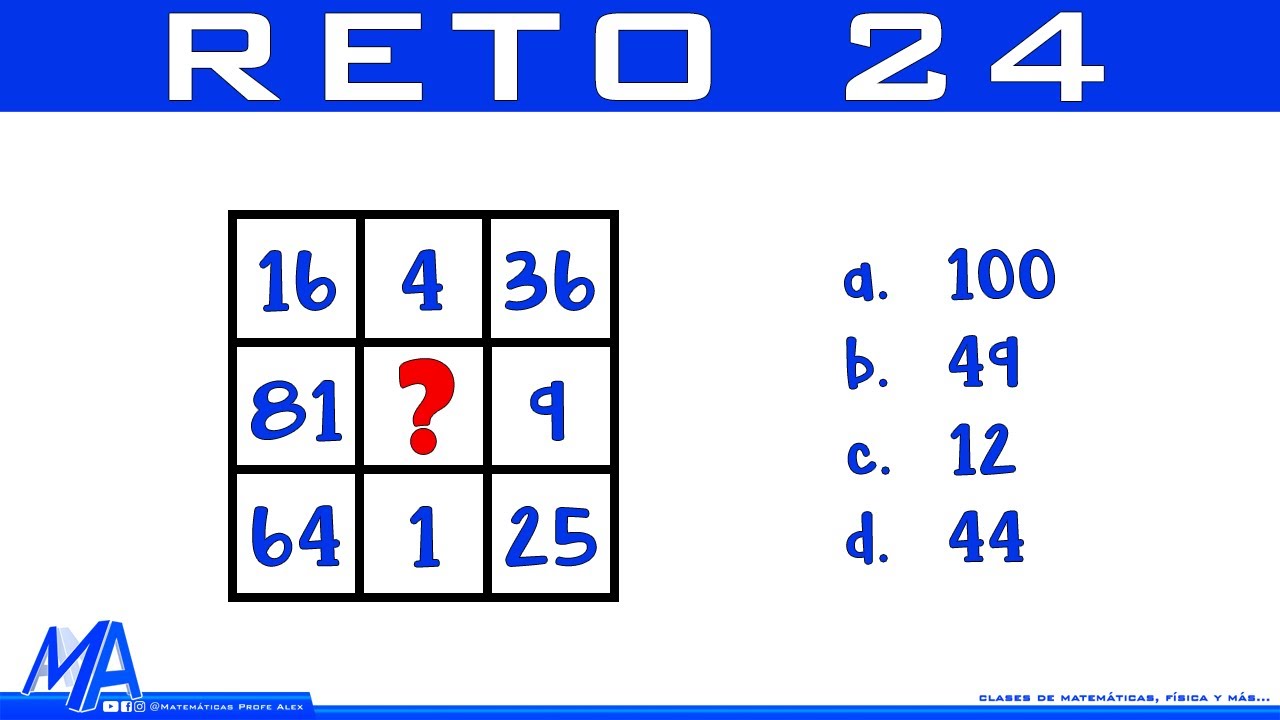 Desafío Matemático #24: Analiza los Números en el Cuadrado para Pensar y Aprender 🧠