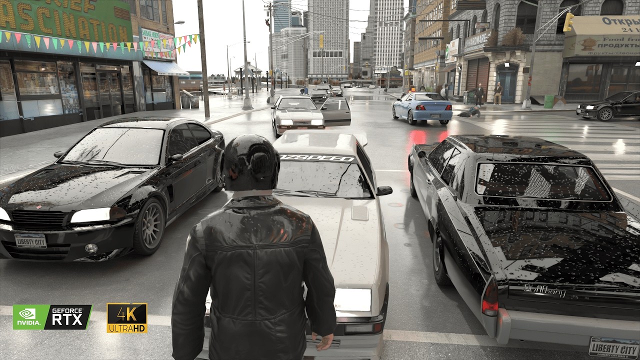 Grand Theft Auto 4 Remastered with RTX Remix Path Tracing and 4K Textures - Warcaco Graphics mod 1.3
