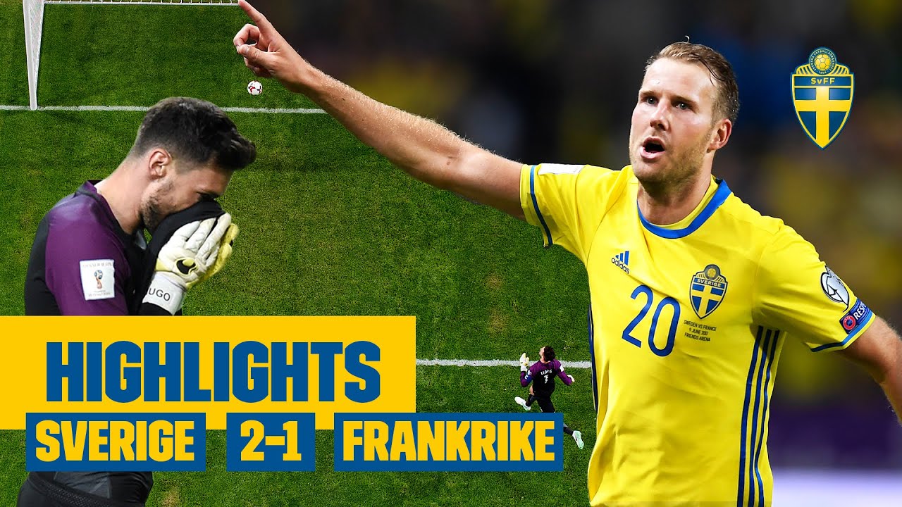 Höjdpunkter från VM-kvalet 2017: Sverige vinner över Frankrike 2-1 med fantastiskt mål från halva planen ⚽