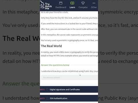 Encryption - Crypto 101: Establishing Keys Using Asymmetric Cryptography #shorts #thm #tryhackme