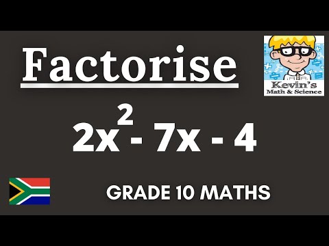 8) Factorising trinomials grade 10 | Part 2