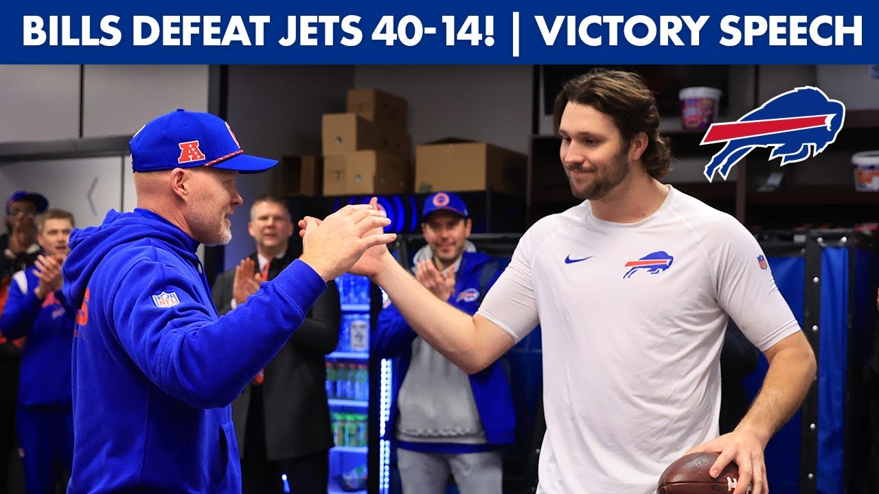 Bills Celebrate 40-14 Victory Over Jets 🏈