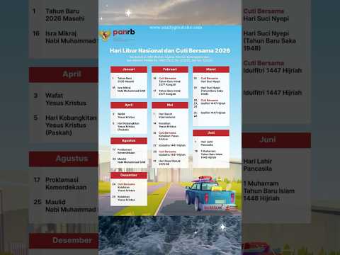 daftar hari libur nasional dan cuti bersama tahun 2026 #cutibersama #hariliburnasional2026