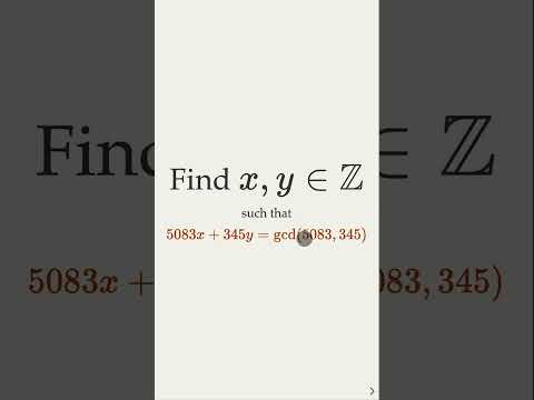 An Example of GCD, and Extended Euclidean Algorithm In Finding the Bezout Coefficients