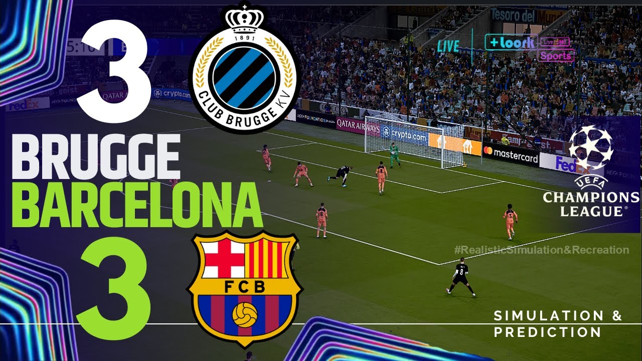 Club Brugge 3-3 FC Barcelona | UEFA Champions League 2025-2026 Match Highlights & Simulation