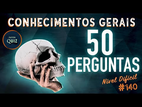 QUIZ de CONHECIMENTOS GERAIS DIFÍCIL | 50 PERGUNTAS | Teste o seu Conhecimento