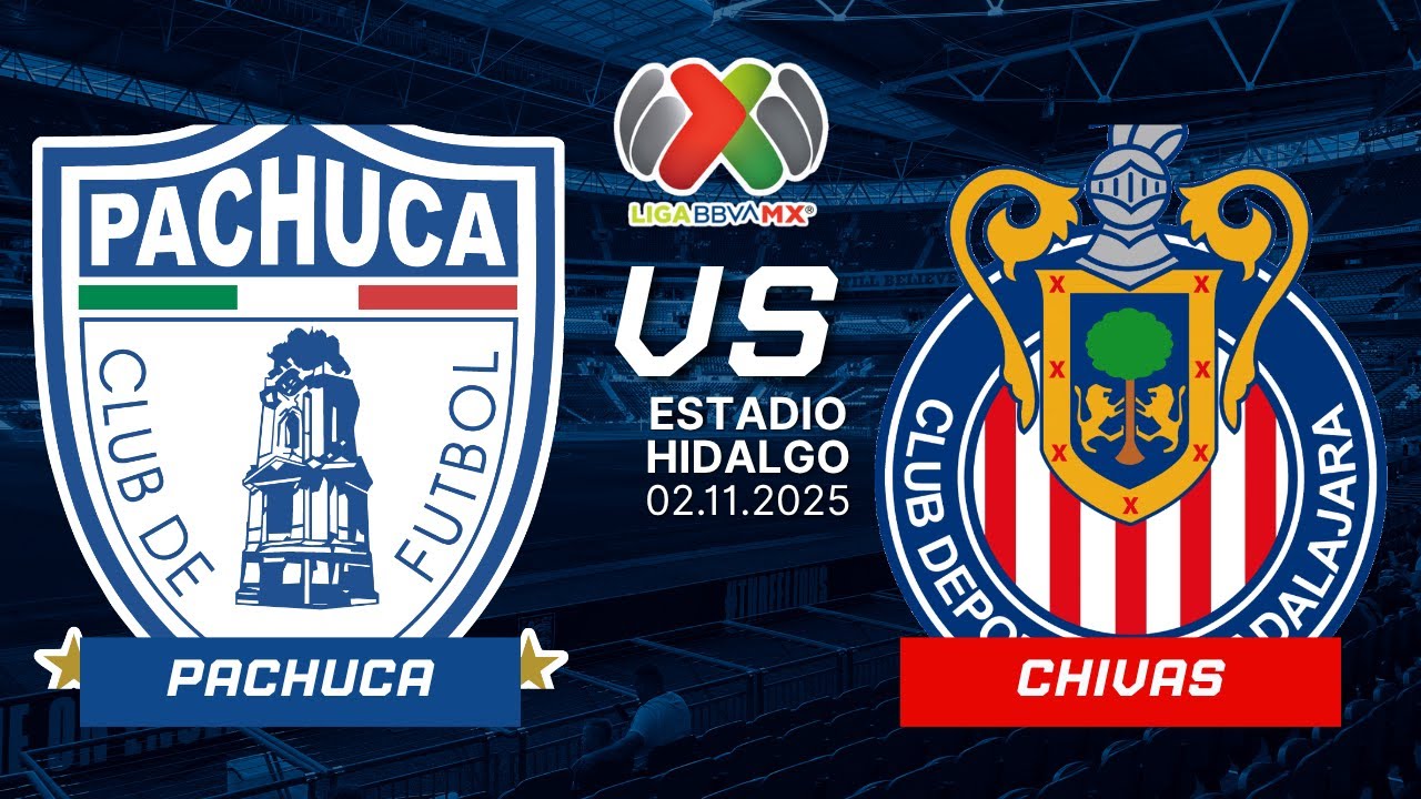 Transmisión en Vivo: Pachuca vs Chivas Jornada 16 - Liga MX 2025 ⚽