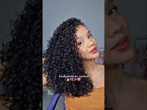 finalização cabelo cacheado 3a/3b 👩🏻‍🦱💖 #cacheada #cabelocacheado #cachos #curlyhairroutine