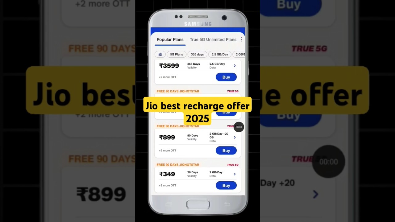 Top JIO Recharge & Plans 2025: Best Validity & Hotstar Offers🔥