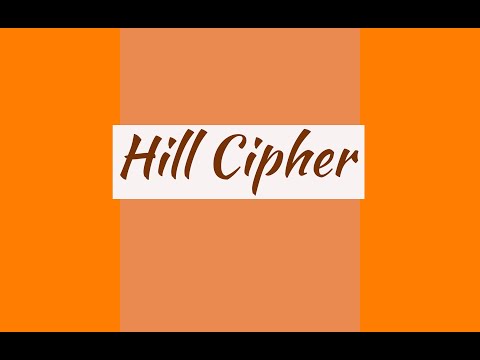 Hill Cipher - Encryption and Decryption with Example