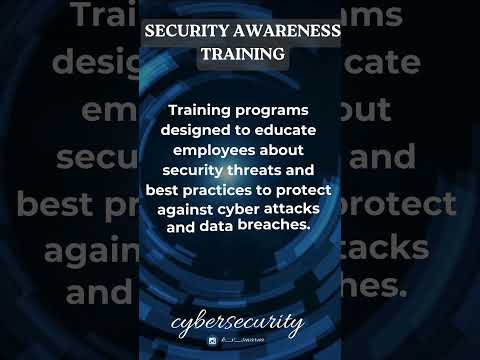 what is SECURITY AWARENESS TRAINING #Cybersecurity  #TechEducation #onlinelearning #definitions
