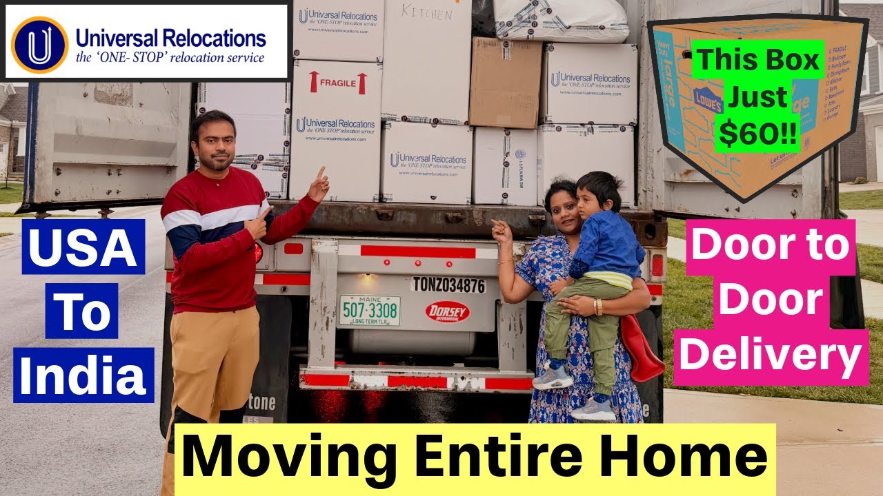 US to India Home Relocation from $60 π