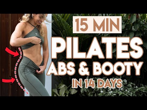 15 min PILATES ABS & BOOTY BURN | At Home Pilates Workout Class