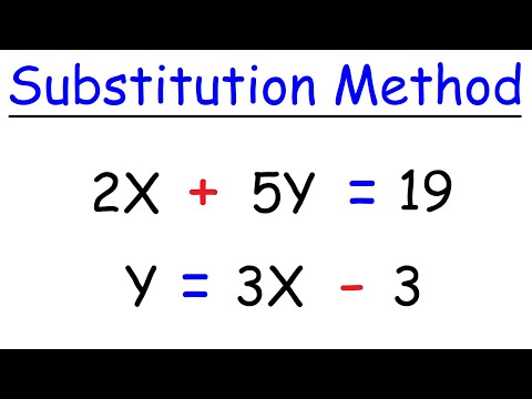 Substitution Method For Solving Systems of Linear Equations, 2 and 3 Variables, Algebra 2