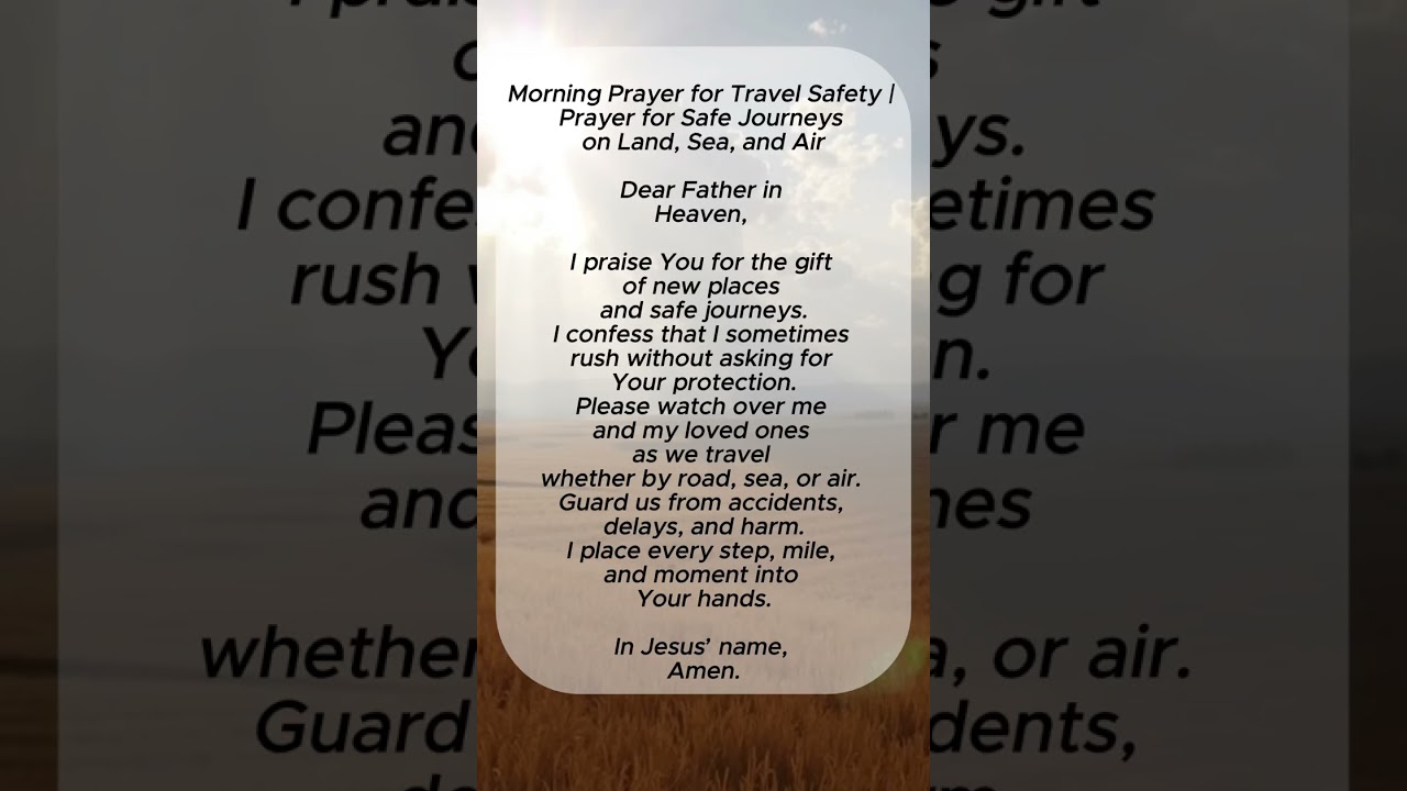 Morning Prayer for Safe Travels 🚗✈️🌊