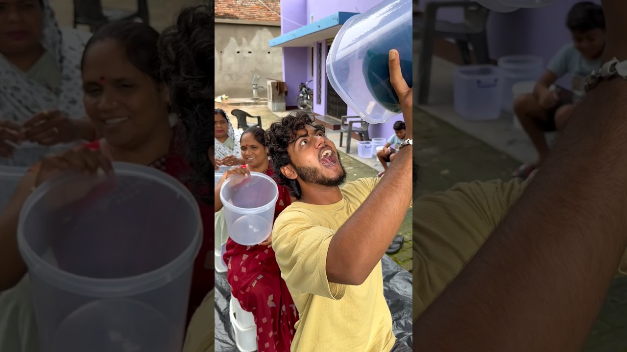 Family Pouring Challenge ๐