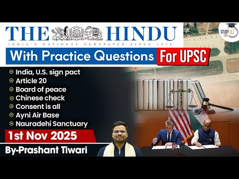 The Hindu Analysis | 1st November 2025 | The Hindu News Paper Today With Practice Questions