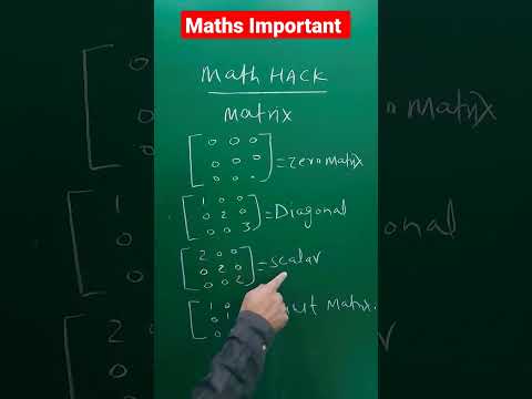 Zero Matrix, Diagonal Matrix, Scalar Matrix, unit Matrix🔥 @vikramdilraj