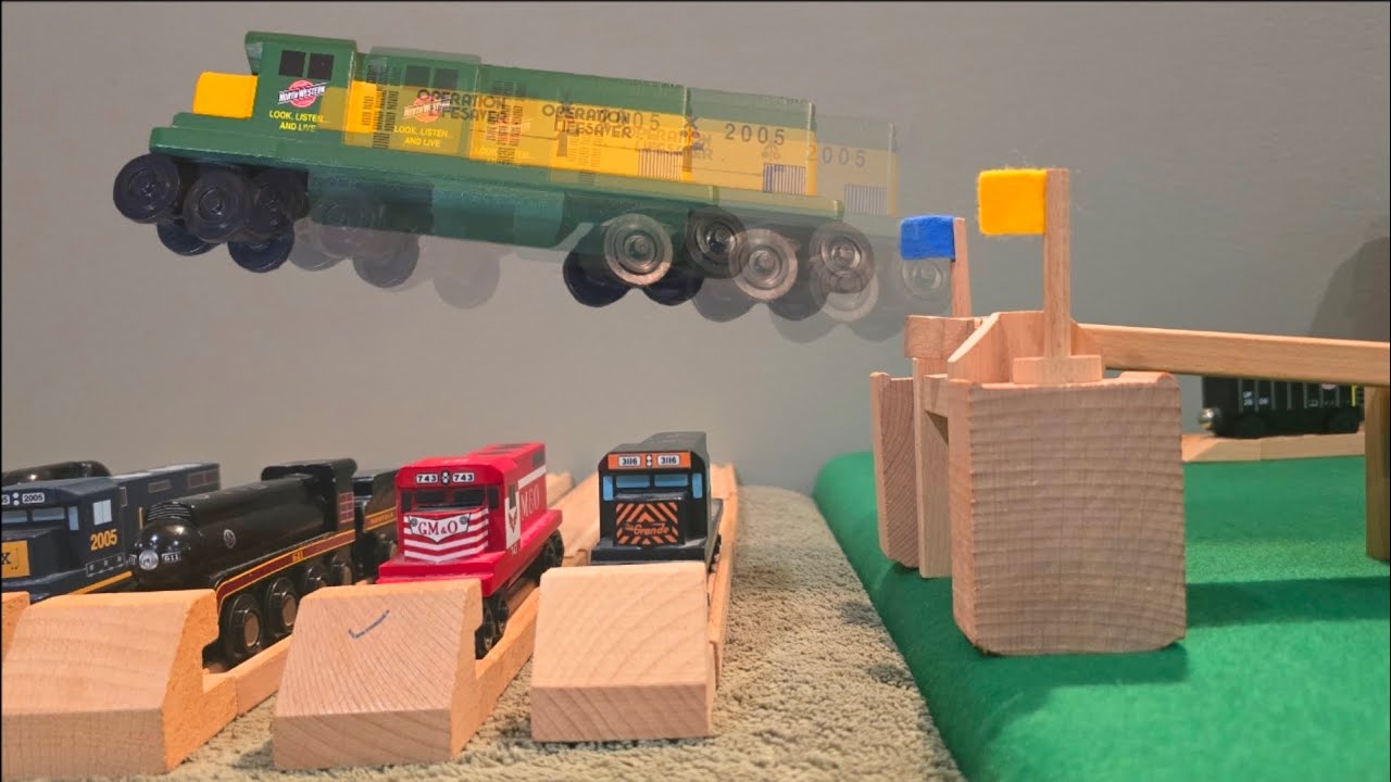 Wooden Train Crash Theater 6: Ramping Up 🚂